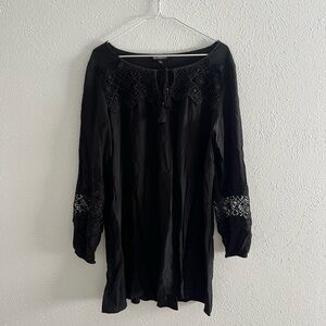 Express black boho top